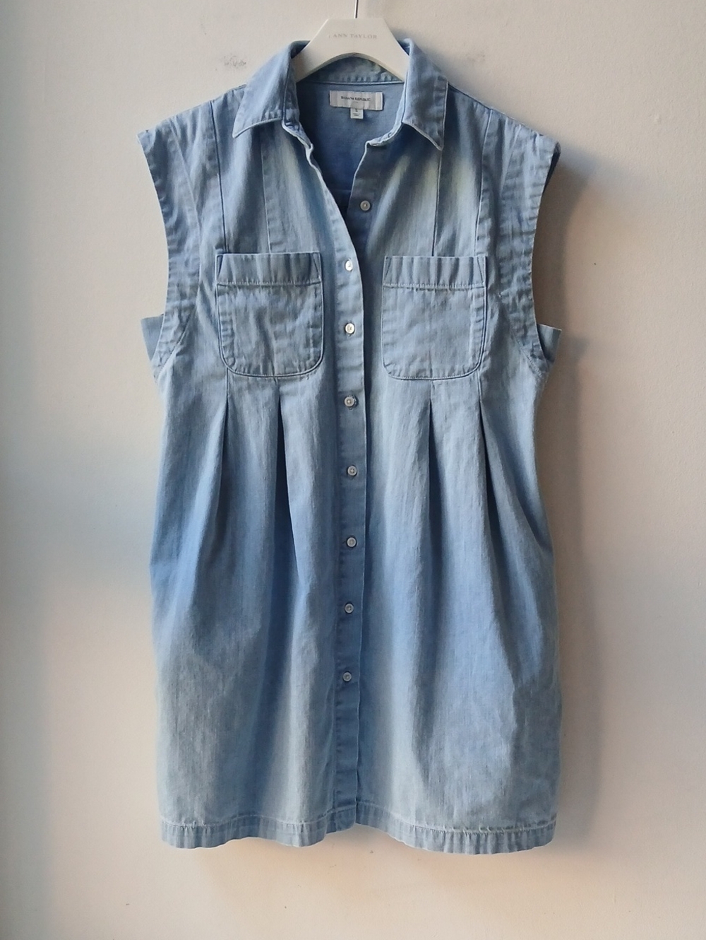 Banana Republic Factory Denim Sleeveless Dress Women's Small